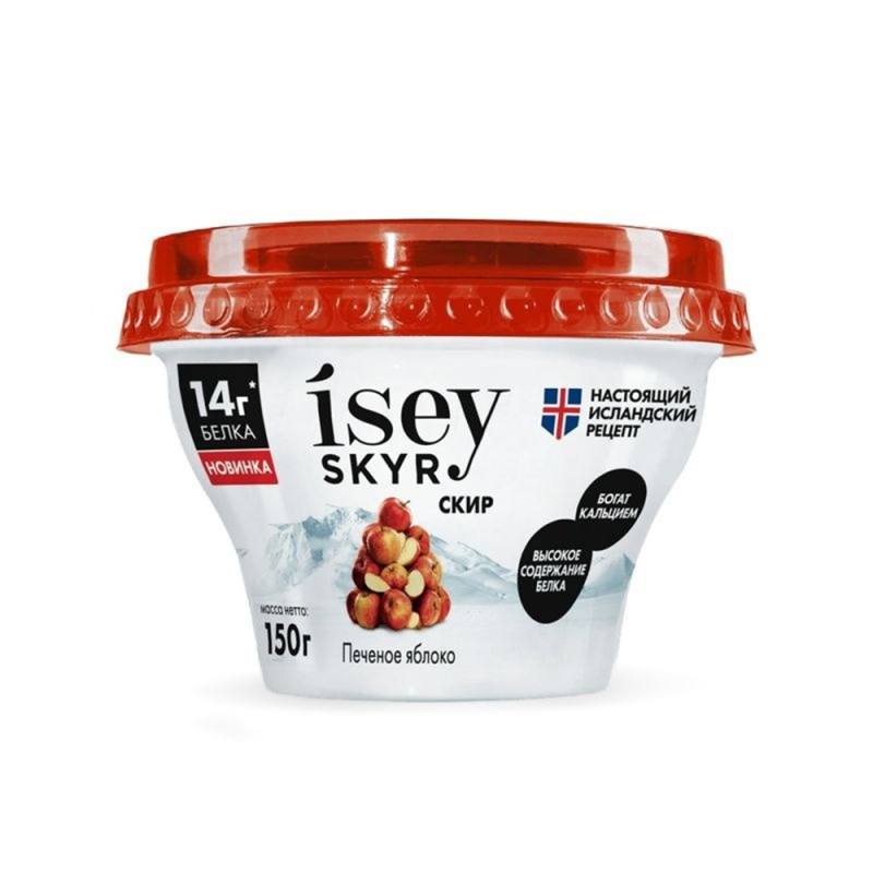 ИСЛАНДСКИЙ СКИР ISEY SKYR ПЕЧЕНОЕ ЯБЛОКО 1,5% 150 ГР (6 ШТ) ШТ , шт