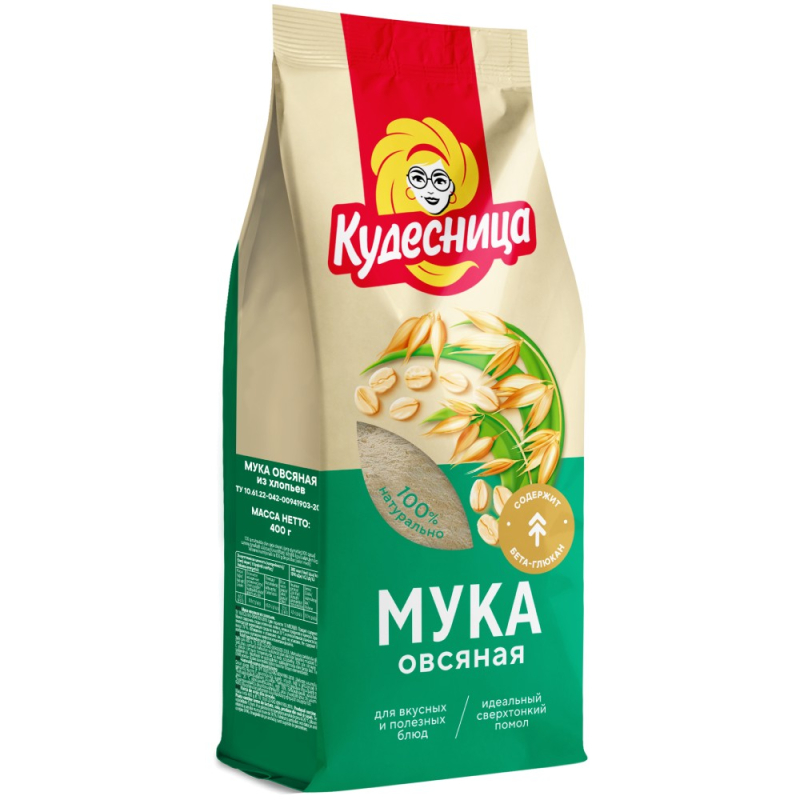 Мука Кудесница Овсяная 0,4 кг