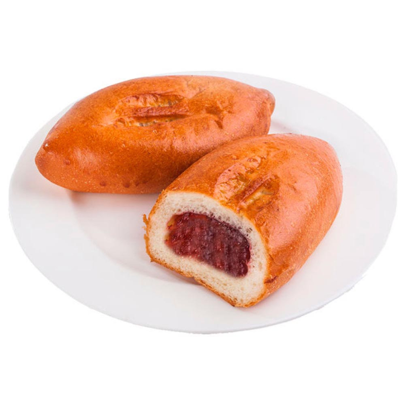 Пирожок печеный с клубничной начинкой 100гр , ООО "ГастроПарк"