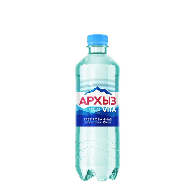 Вода питьевая "Архыз Vita" 0,5 л газ. ПЭТ [м]