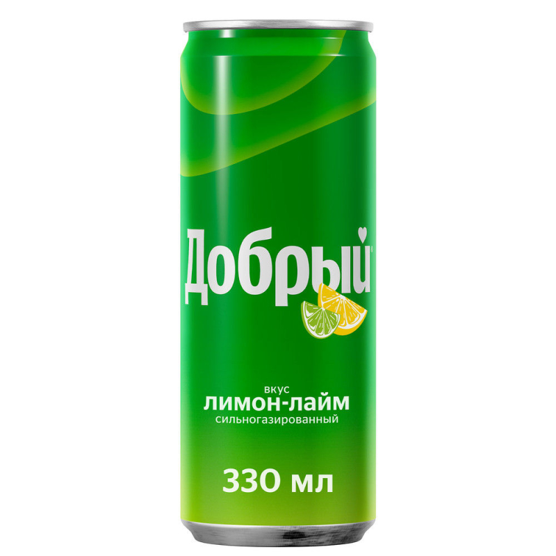 Напиток б/а Добрый Лимон - Лайм газ 0,33л ж/б / Мултон Партнерс