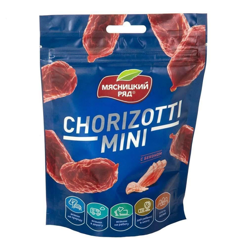 Колбаски 70 г Мясницкий Ряд Чоризотти мини с беконом с/к