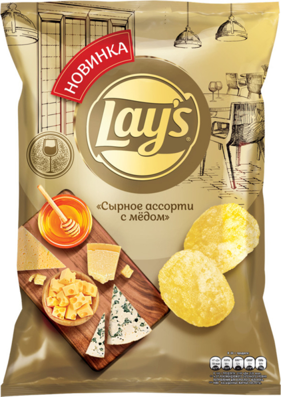 Чипсы сырное ассорти с медом Lay's 90гр