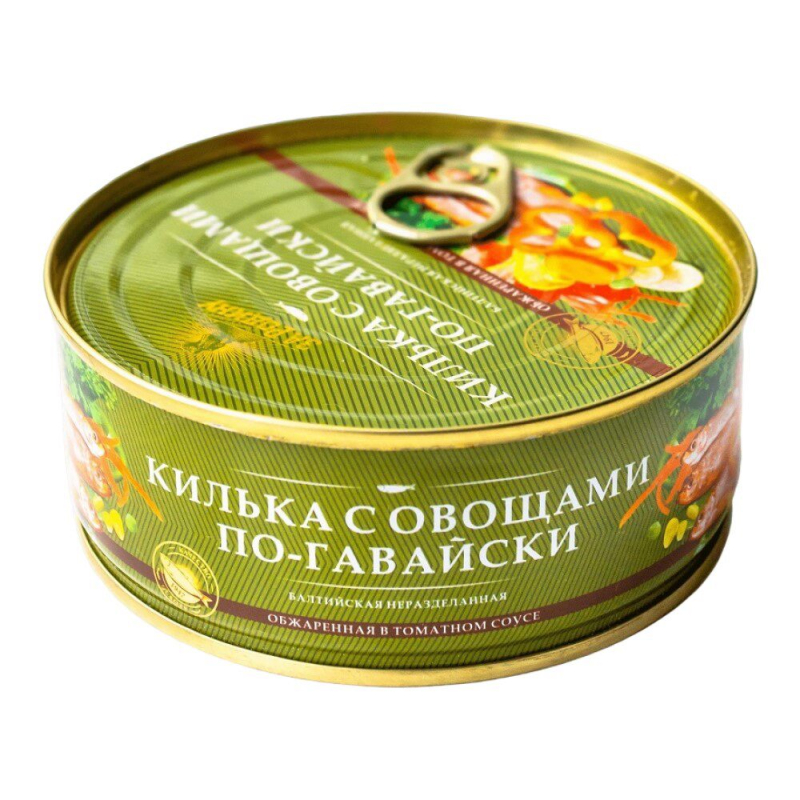 Килька 240 гр За Родину с овощами По-Гавайски в т/с ключ ж/б