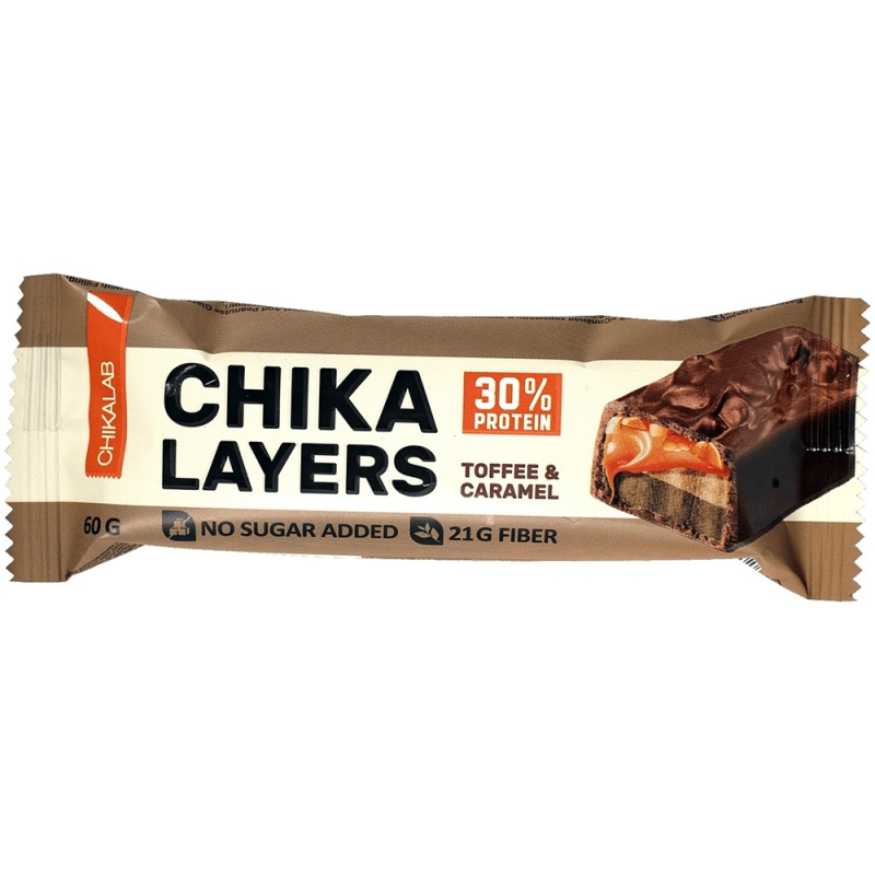 ТМ "CHIKALAB" CHIKA LAYERS Батончик глазир.со вкус."Солёная карамель и арахис" 60 г/20 (для Мантеры)