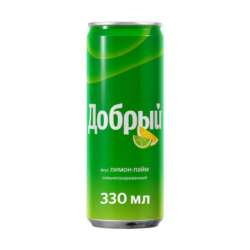 Напиток б/а Добрый Лимон - Лайм газ 0,33л ж/б / Мултон Партнерс