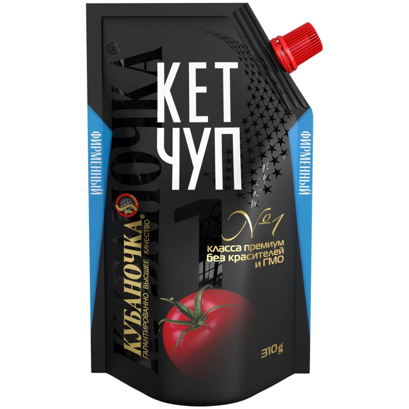Кетчуп №1 Кубаночка  фирменный  дой-пак 310гр