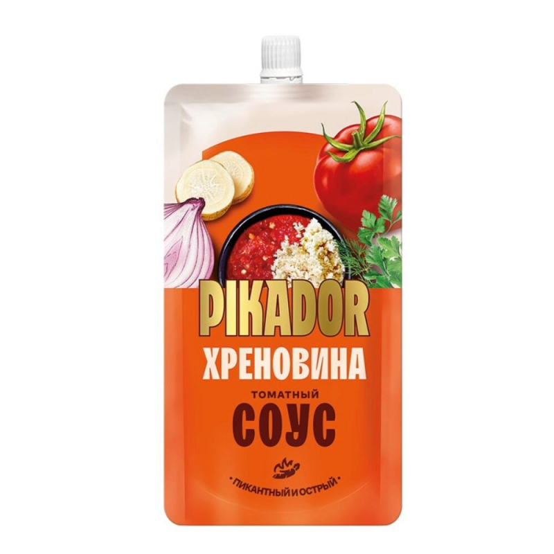 Соус 200гр PIKADOR Томатный Хреновина Дой-пак