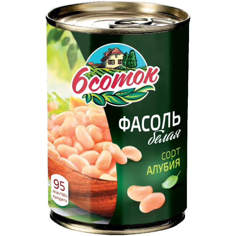 Фасоль белая 425 мл 6 соток 425 мл ж/б