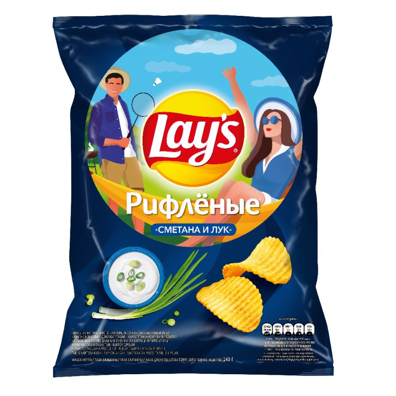 Чипсы Lay's Сметана и лук 140 г м/у