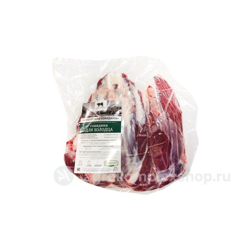 П/ф мясн.из высококачест.гов.крупнокус.б/к кат.Б гов.для холодца охл.в/уп.(крупн.) 1кг Агрокомплекс
