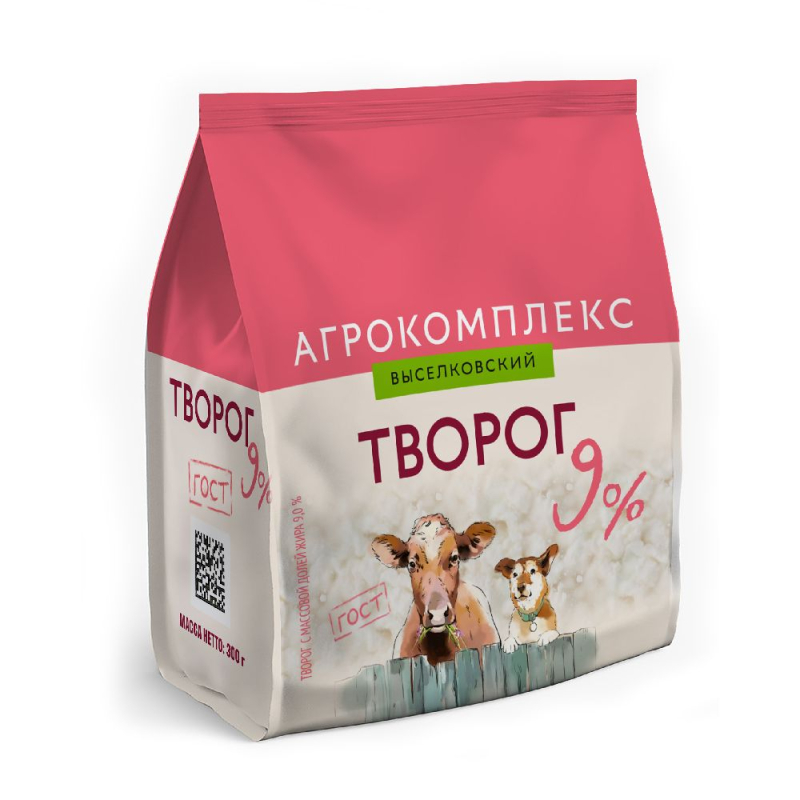 Творог 9% Агрокомплекс 300гр