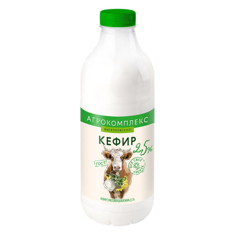 Кефир с м.д.ж. 3,2% 0,9 кг ПЭТ Агрокомплекс 