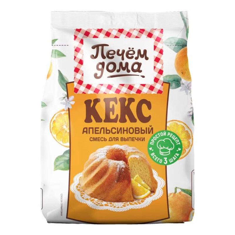 Кекс 300 г Печем дома Апельсиновый м/у