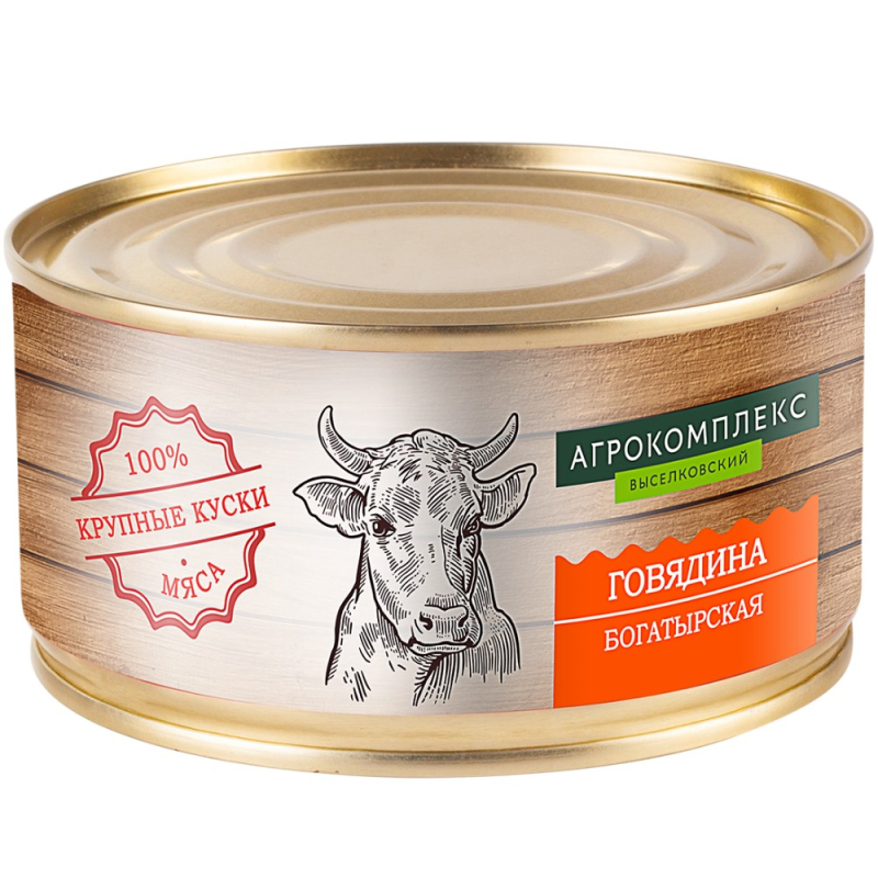 Говядина тушеная Богатырская 325гр