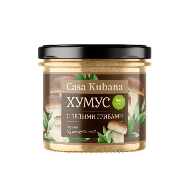 Хумус 90г Casa Kubana, Хумус Белые грибы ст/б