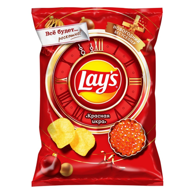 Картофельные чипсы Lay's Красная икра 120г м/у