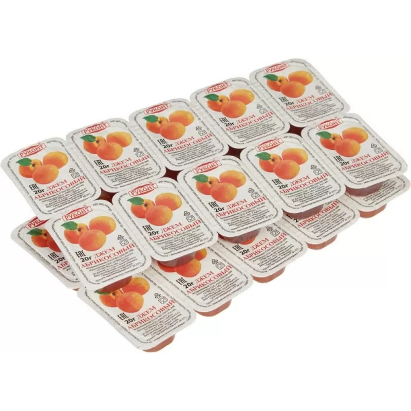Джем абрикосовый 2,8 кг/кор (140 шт х 20 г) Руконт (для Мантеры)