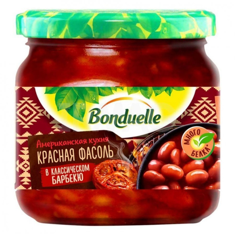 Фасоль 350 мл Бондюэль красная барбекю с/б