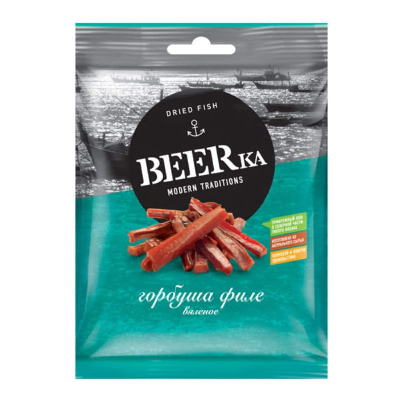 BEERка Филе горбуши вяленное 25г/25