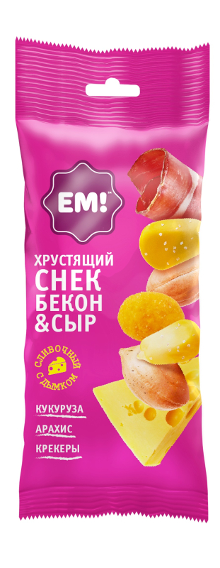 Смесь соленая с арахисом БЕКОН и СЫР ЕМ! 60гр. 1*30