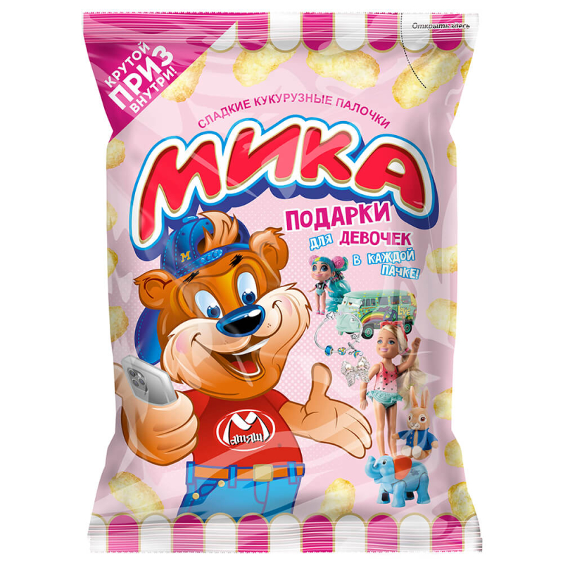 Кукурузные палочки 70 гр МИКА для девочек м/уп