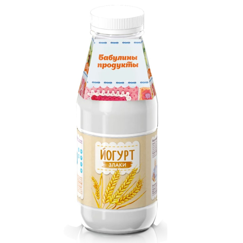 Йогурт "Бабулины продукты" Злаки 1,5% PET-бутылка 0,29 кг[м]