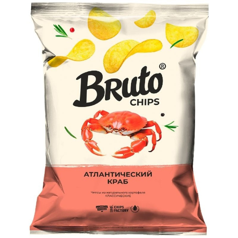 Чипсы БРУТО картофельные Краб 120 г