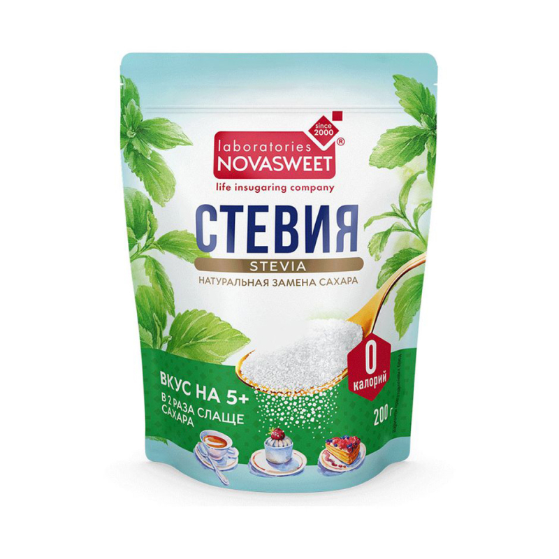 Столовый подсластитель Стевия 2х (doy pack) 200гр