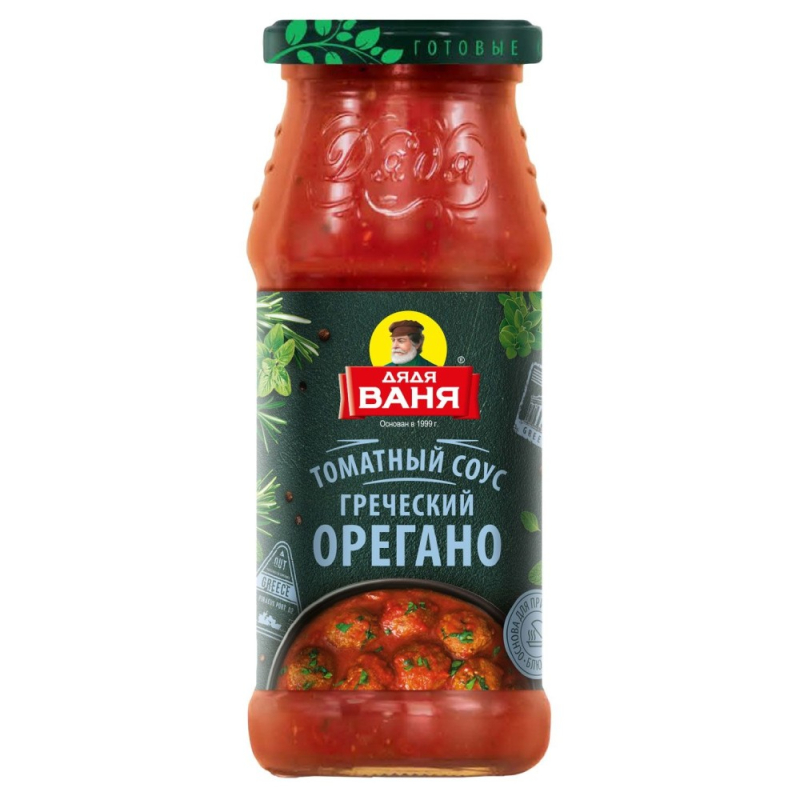 Соус томатный 350г Греческий орегано Дядя Ваня с/б