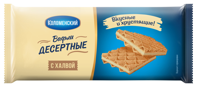 Вафли десертные с халвой Коломенское 90гр