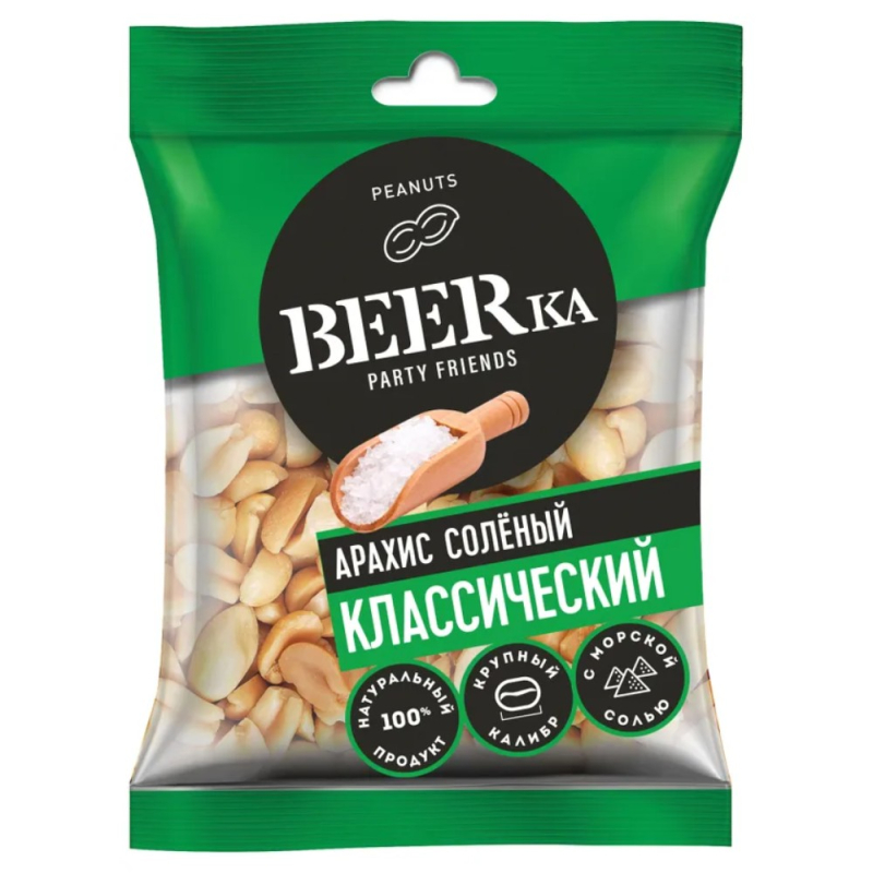 BEERKa Арахис 90г соленый/30