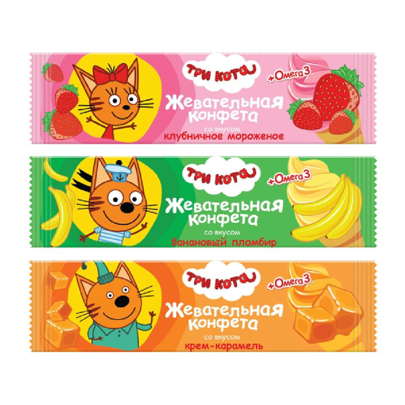 Жевательная конфета с омега-3 Три кота
