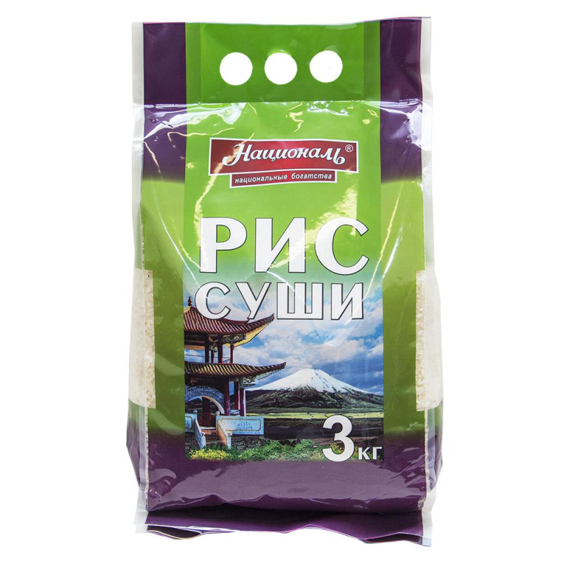 РИС для суши 3 кг, НАЦИОНАЛЬ, РОССИЯ (для Мантеры)