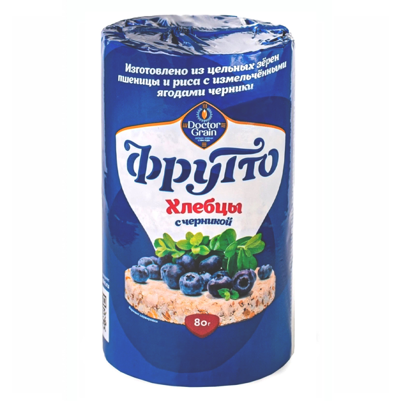 Хлебцы с черникой Фрутто 80гр
