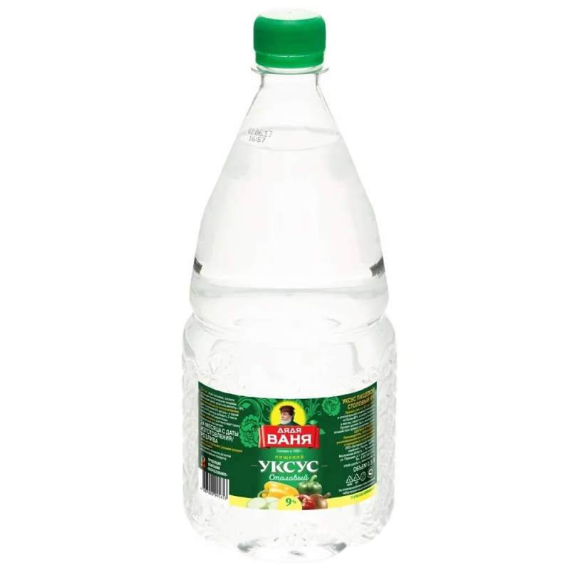 Уксус столовый 9% 1л 1*12 (для Мантеры)