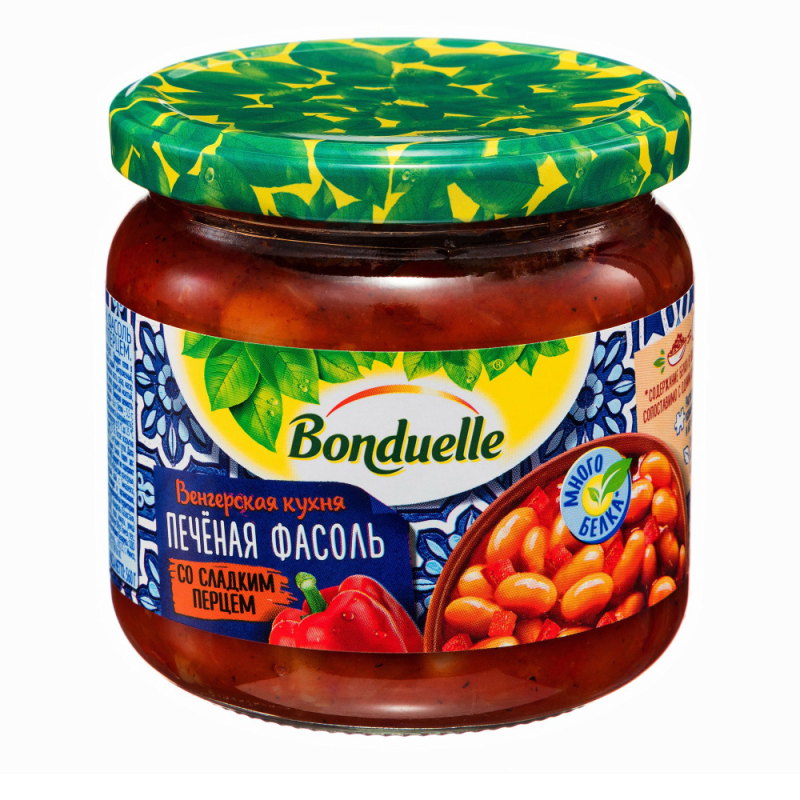 Фасоль 350 мл Бондюэль со сладким перцем с/б