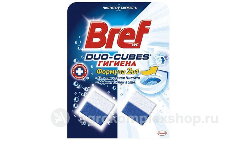 Кубики чистящие д/сливного бачка 2х50 г Bref блистер