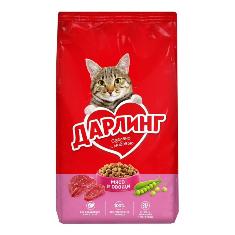Корм сухой для кошек Мясо&Овощи Дарлинг 760гр