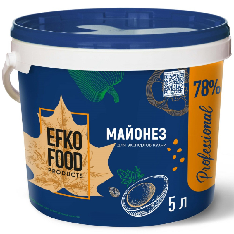 Майонез Провансаль 78% Efco Food Professional 5л (ведро) (для Мантеры)