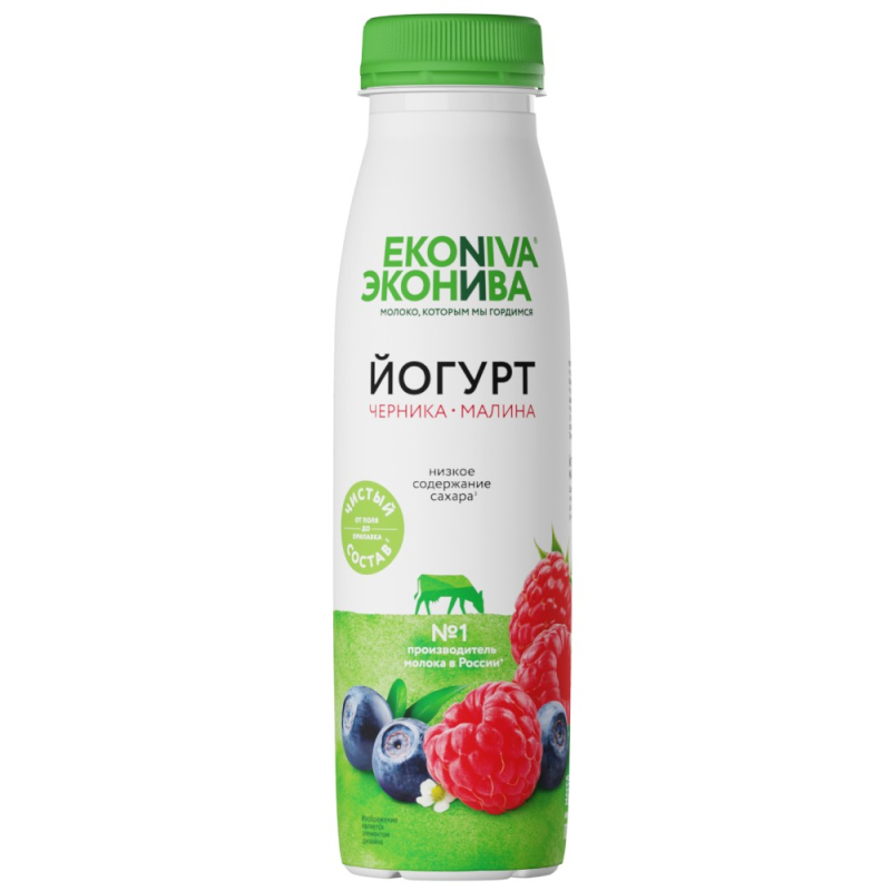 ЙОГУРТ FITNESS LINE ЭКОНИВА ЧЕРНИКА/МАЛИНА 2,5% 300 ГР ПЭТ (6 ШТ)[м]