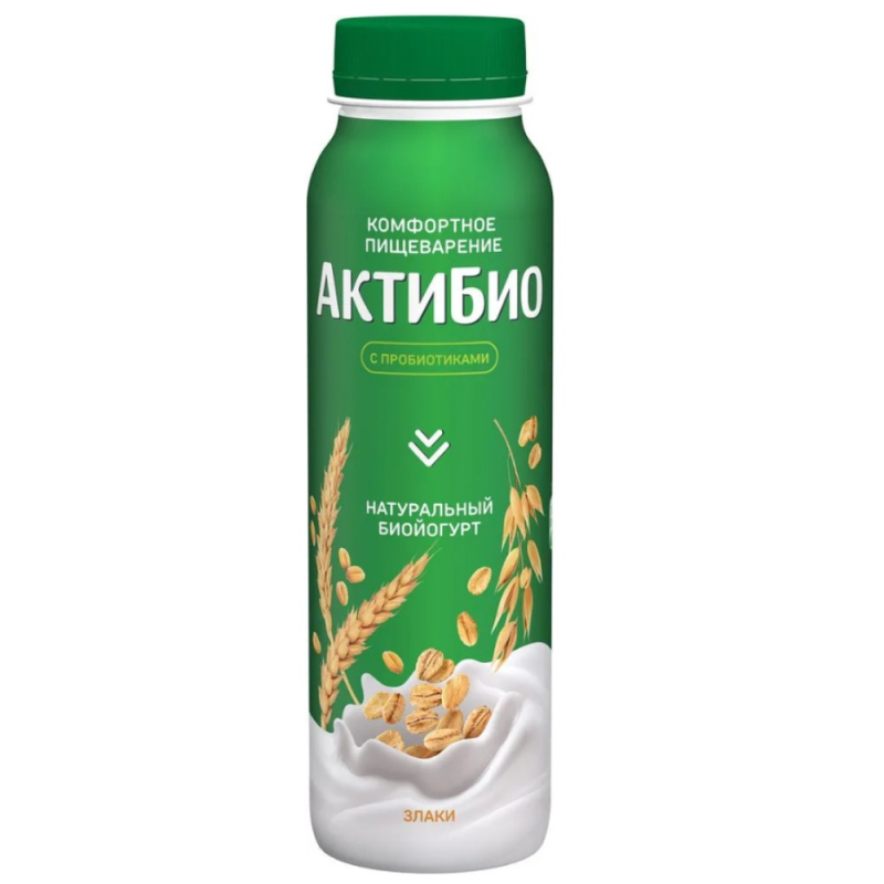 ЙОГУРТ ПИТЬЕВОЙ ЗЛАКИ 260 гр АКТИБИО  (для Мантеры)