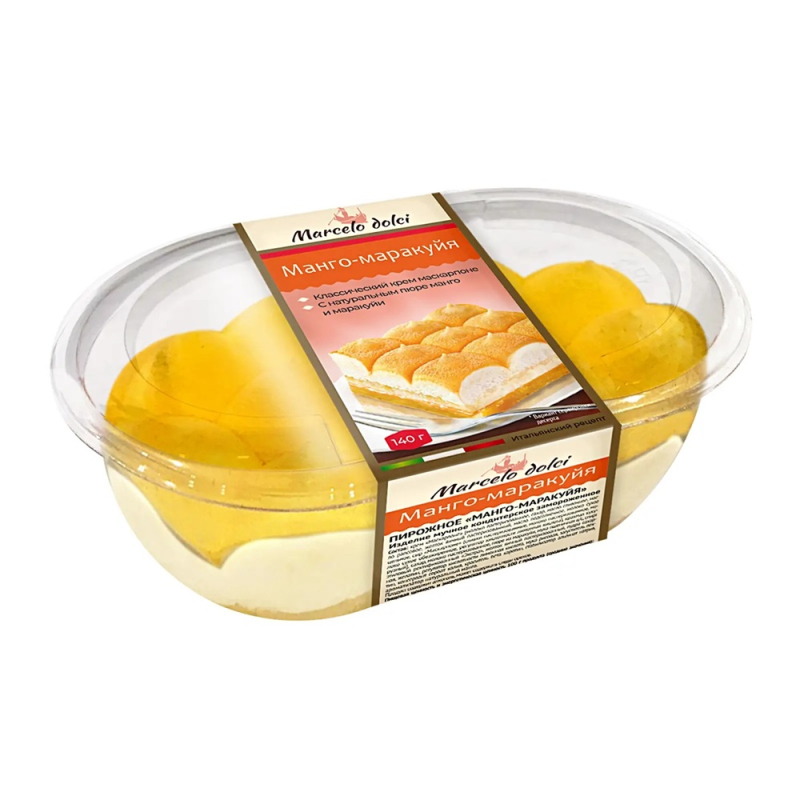 Пирожное "Манго-маракуйя" тм Marcelo Dolci, креманка 140г Нелт Ритейл