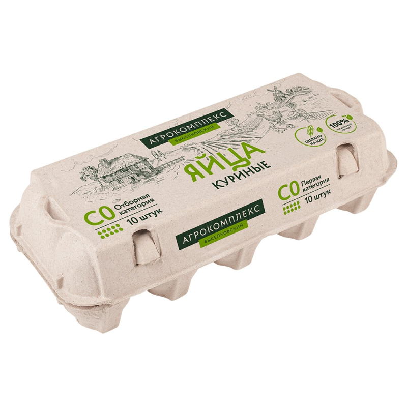 Яйца куриные СО  10шт Агрокомплекс