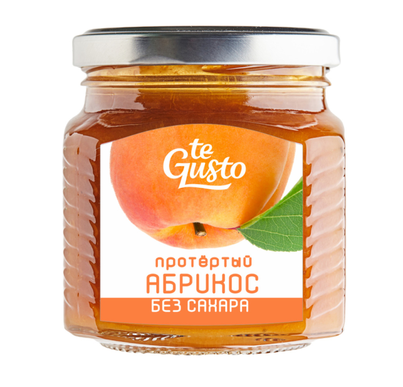 Абрикос протертый без сахара 300гр te Gusto ст/б