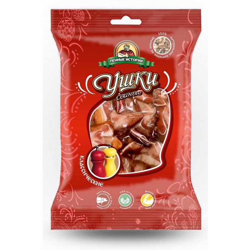 ПЕННЫЕ ИСТОРИИ Ушки свиные классические 90гр*30шт Пенные истории