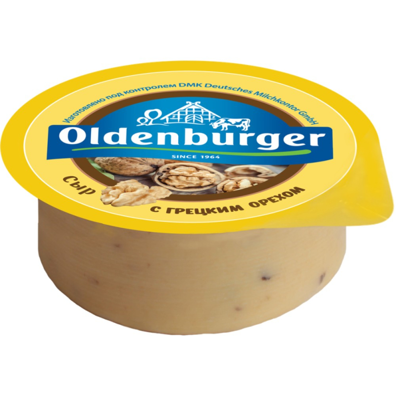 Сыр с грецким орехом Oldenburger 50%, цилиндр 350 г [м]