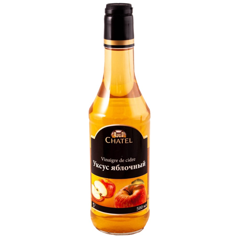 Уксус яблочный Chatel 5% 500мл 1*6 (для Мантеры)