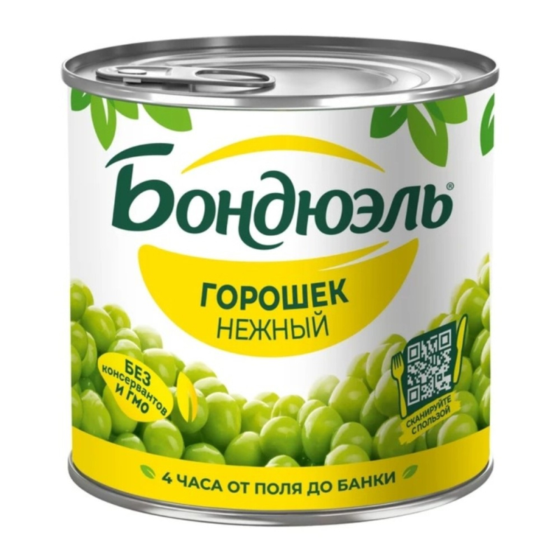 Горошек Bonduelle 425мл/400г с/к ж/б \B Домино