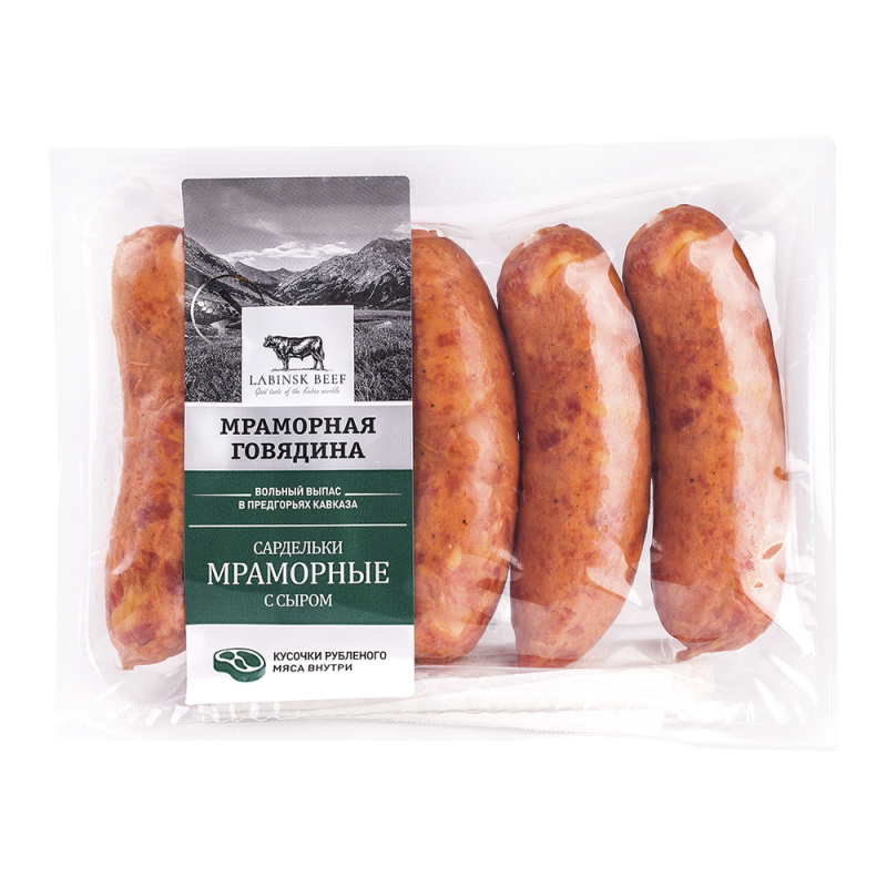 Сардельки Мраморные с сыром Агрокомплекс 